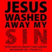 Jesus Washed Away My Sin Catholic Santa Hat thumb 1
