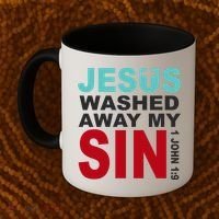 Jesus Washed Away My Sin John 1:9 Coffee Mug thumb 2