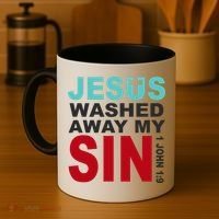 Jesus Washed Away My Sin John 1:9 Coffee Mug thumb 4