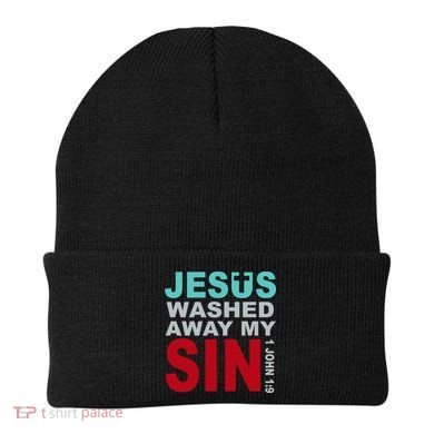 Jesus Washed Away My Sin John 1:9 Beanie