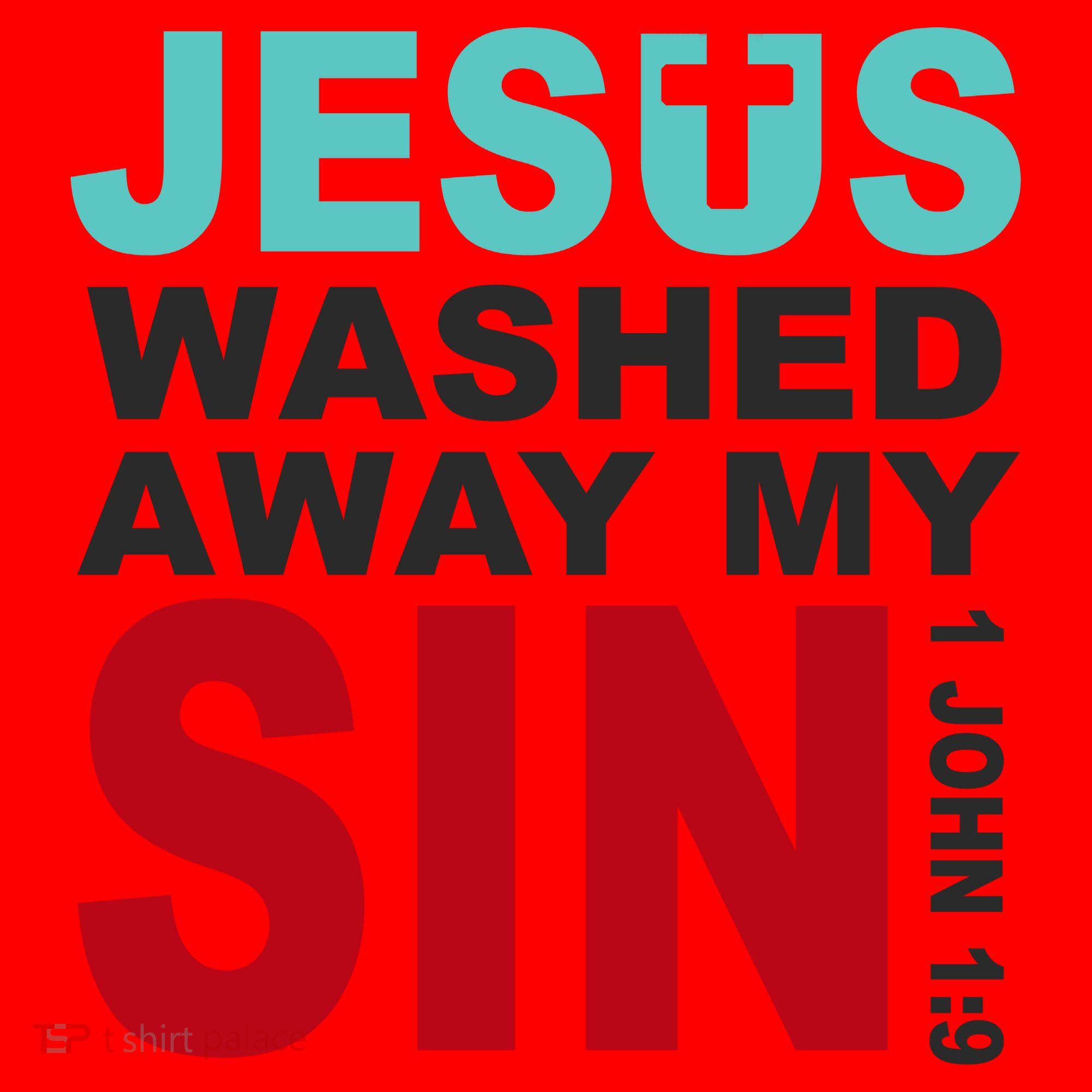 Jesus Washed Away My Sin John 1:9 Santa Hat