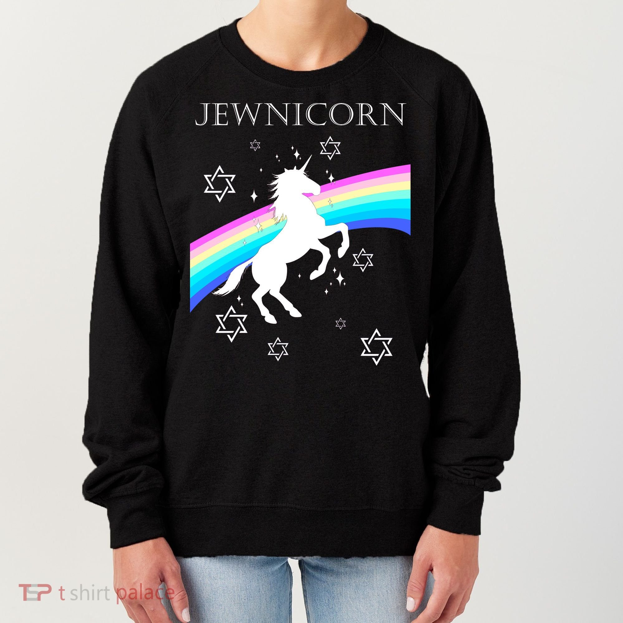 Jewnicorn Funny Hanukkah Unicorn Women's Sweatshirt