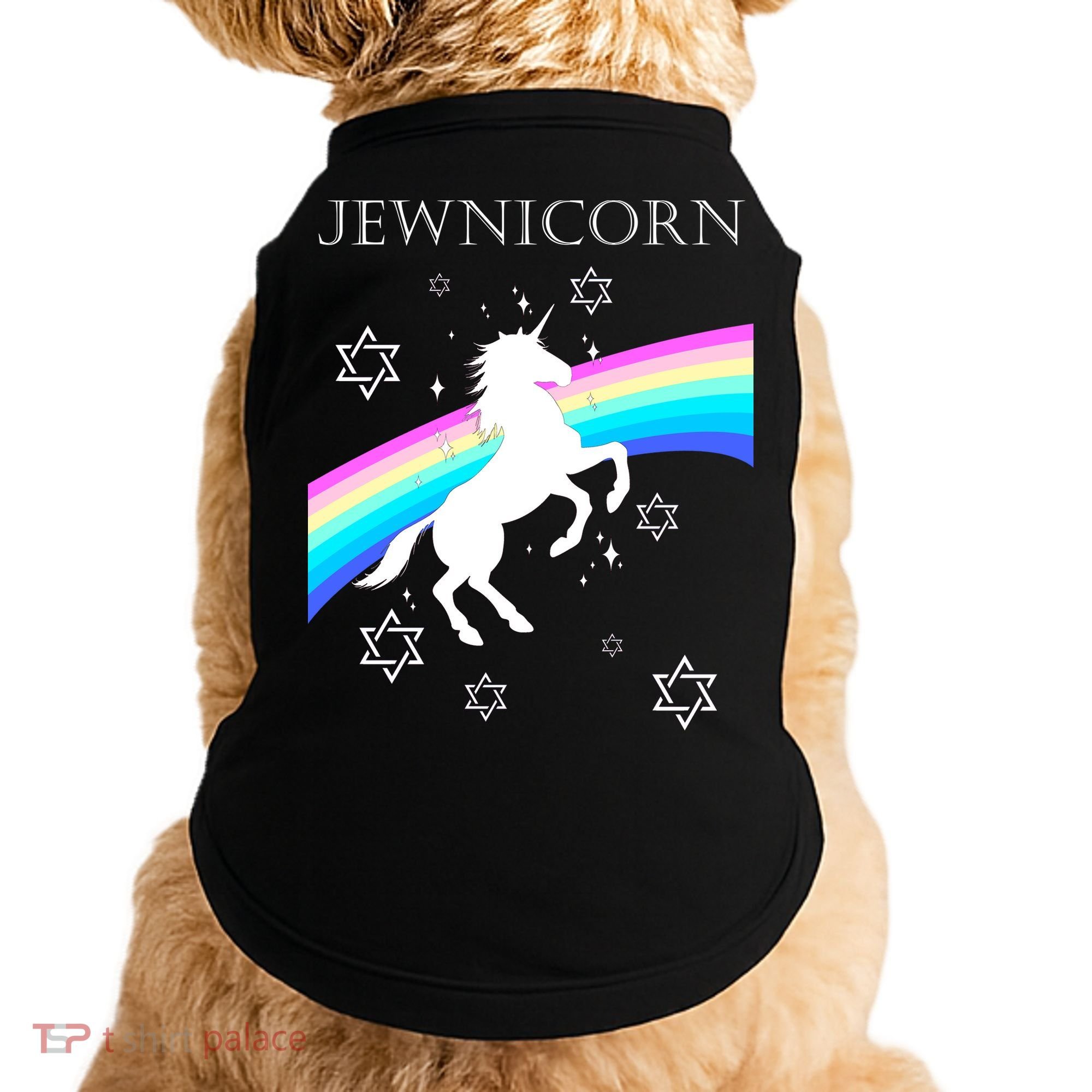 Jewnicorn Funny Hanukkah Unicorn Doggie Tank