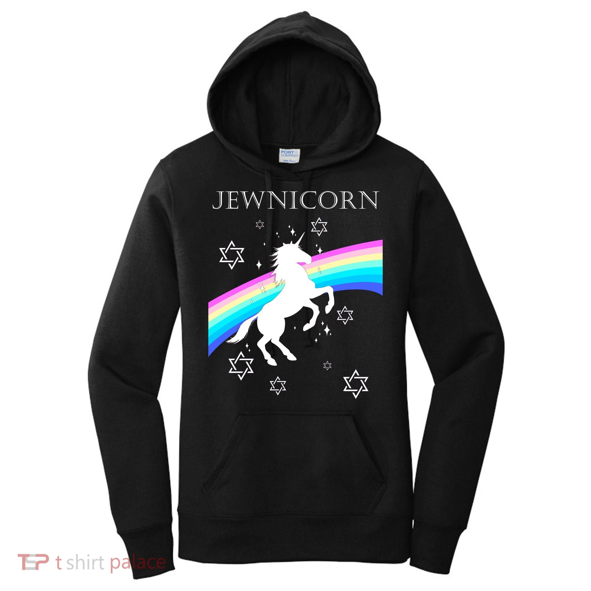 Jewnicorn Funny Hanukkah Unicorn Women's Hoodie