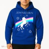Jewnicorn Funny Hanukkah Unicorn Hoodie thumb 2