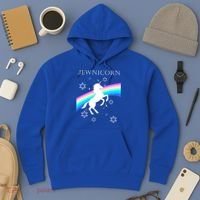 Jewnicorn Funny Hanukkah Unicorn Hoodie thumb 3