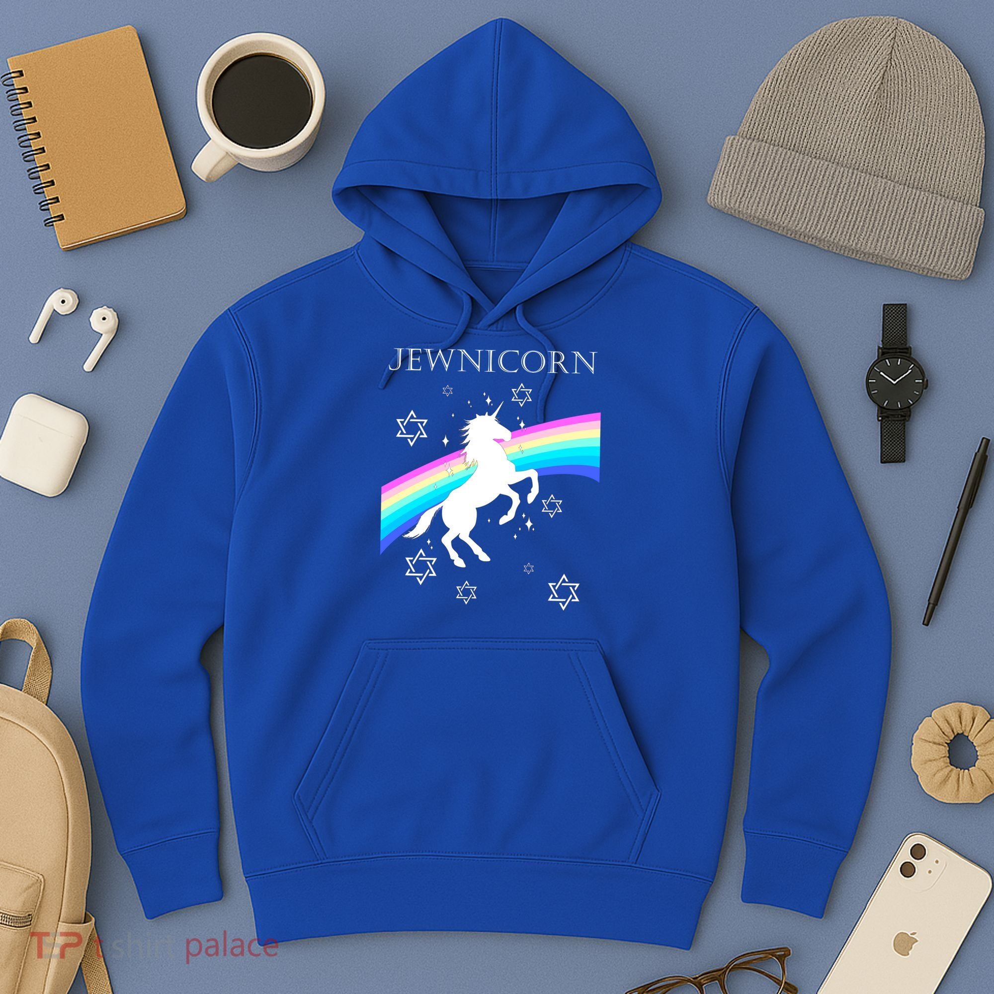Jewnicorn Funny Hanukkah Unicorn Hoodie