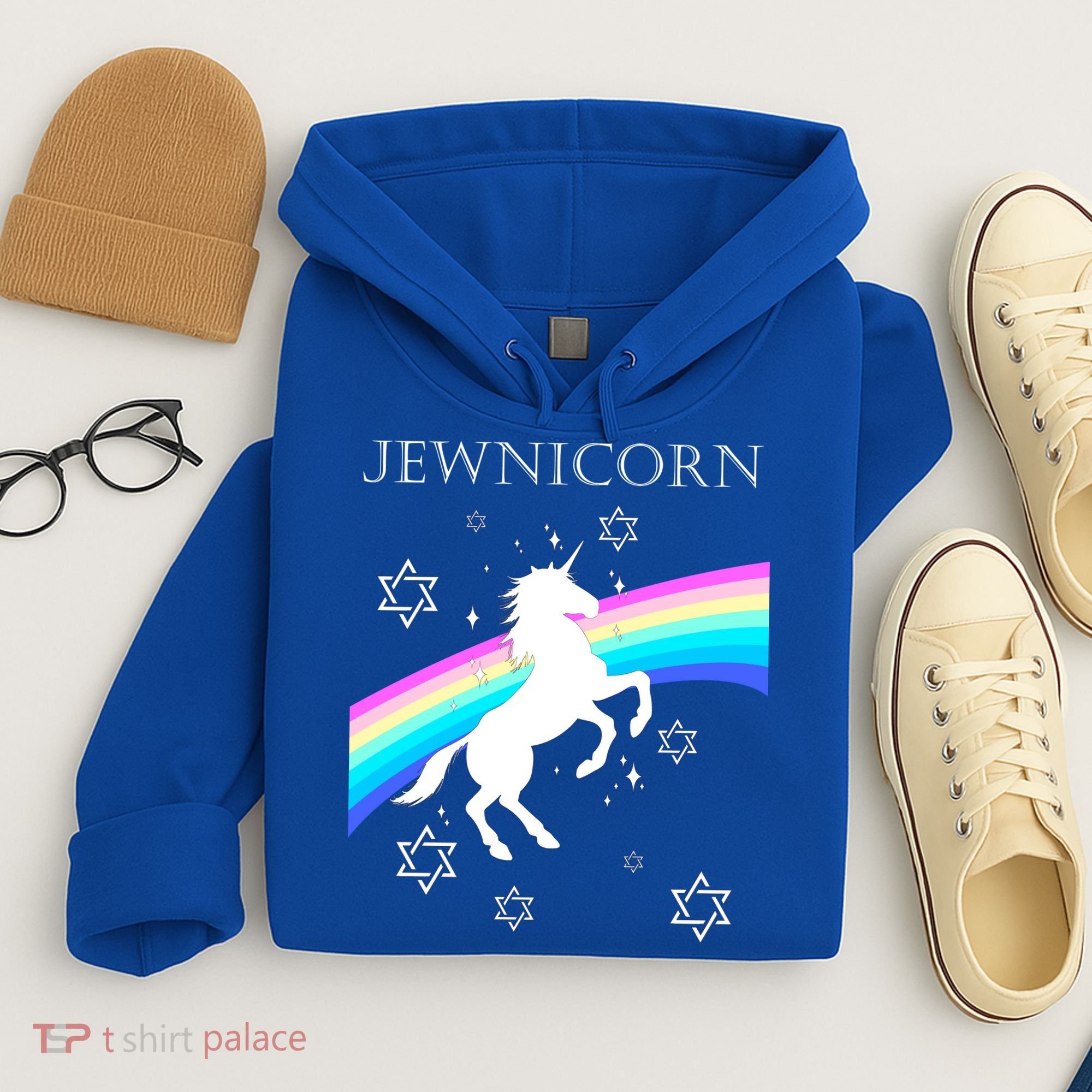 Jewnicorn Funny Hanukkah Unicorn Hoodie