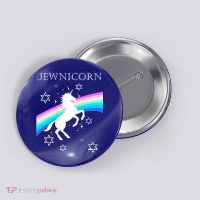 Jewnicorn Funny Hanukkah Unicorn Button