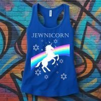 Jewnicorn Funny Hanukkah Unicorn Women's Tank Top thumb 3