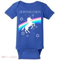 Jewnicorn Funny Hanukkah Unicorn Baby Bodysuit thumb 0