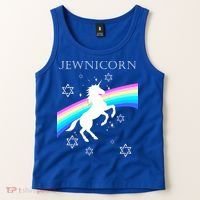 Jewnicorn Funny Hanukkah Unicorn Tank Top thumb 2