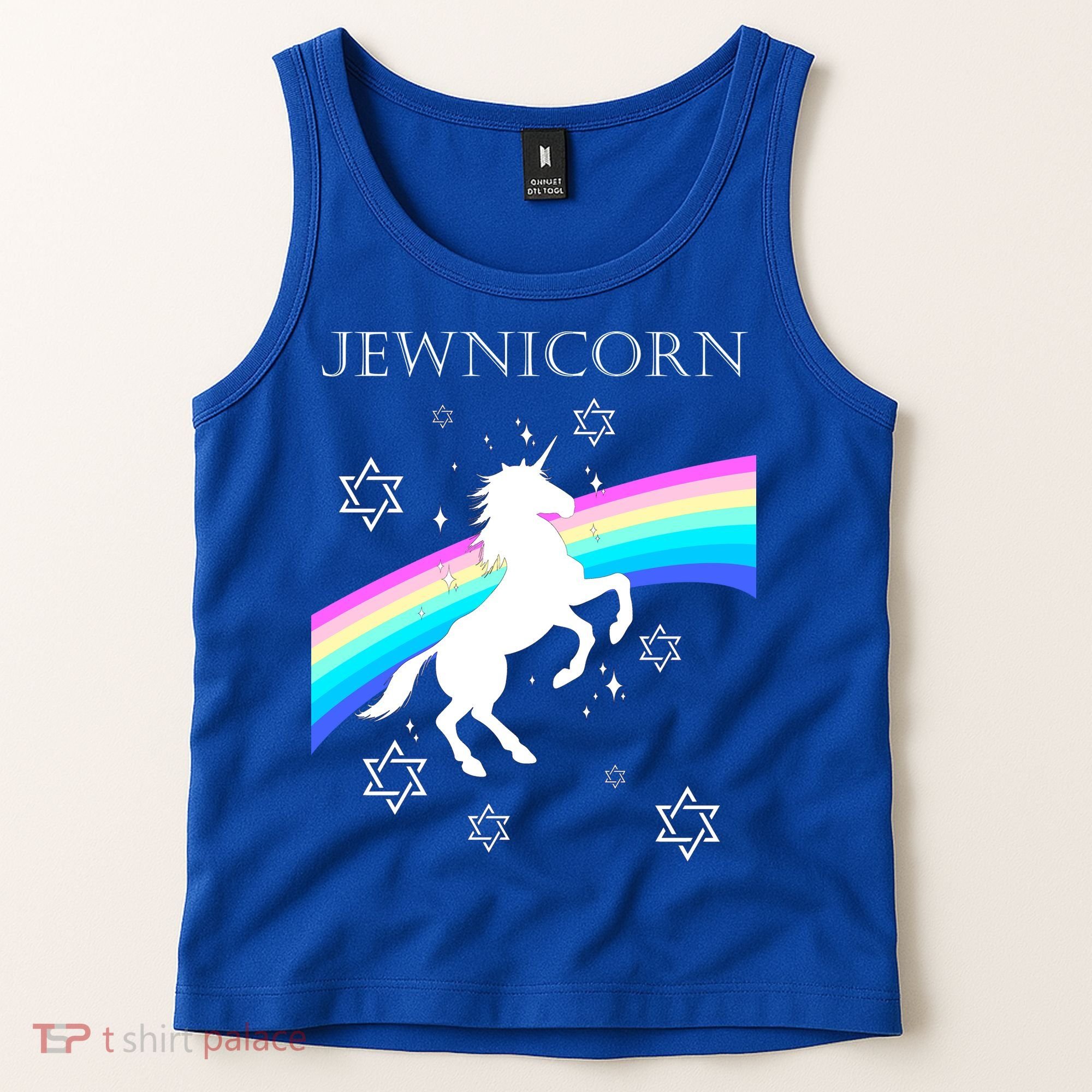Jewnicorn Funny Hanukkah Unicorn Tank Top