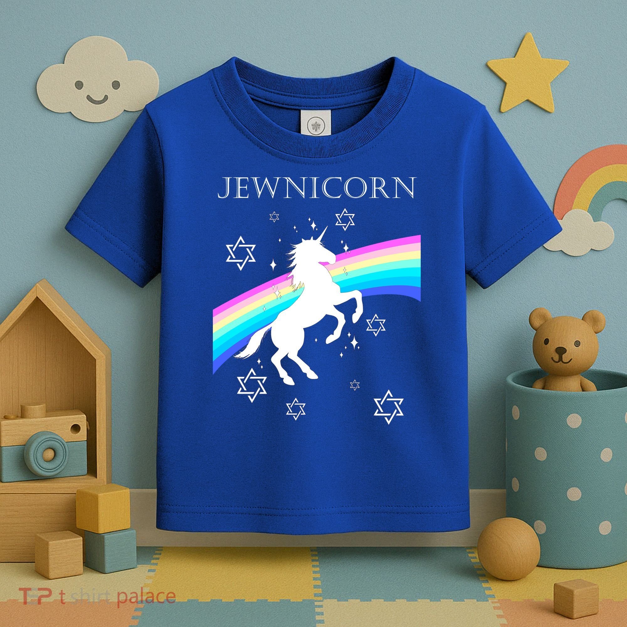 Jewnicorn Funny Hanukkah Unicorn Toddler T-Shirt