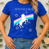 Jewnicorn Funny Hanukkah Unicorn Women's T-Shirt thumb 2
