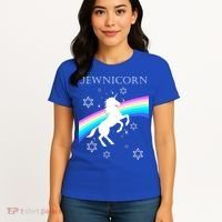 Jewnicorn Funny Hanukkah Unicorn Women's T-Shirt thumb 4