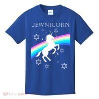 Jewnicorn Funny Hanukkah Unicorn Kids T-Shirt thumb 0