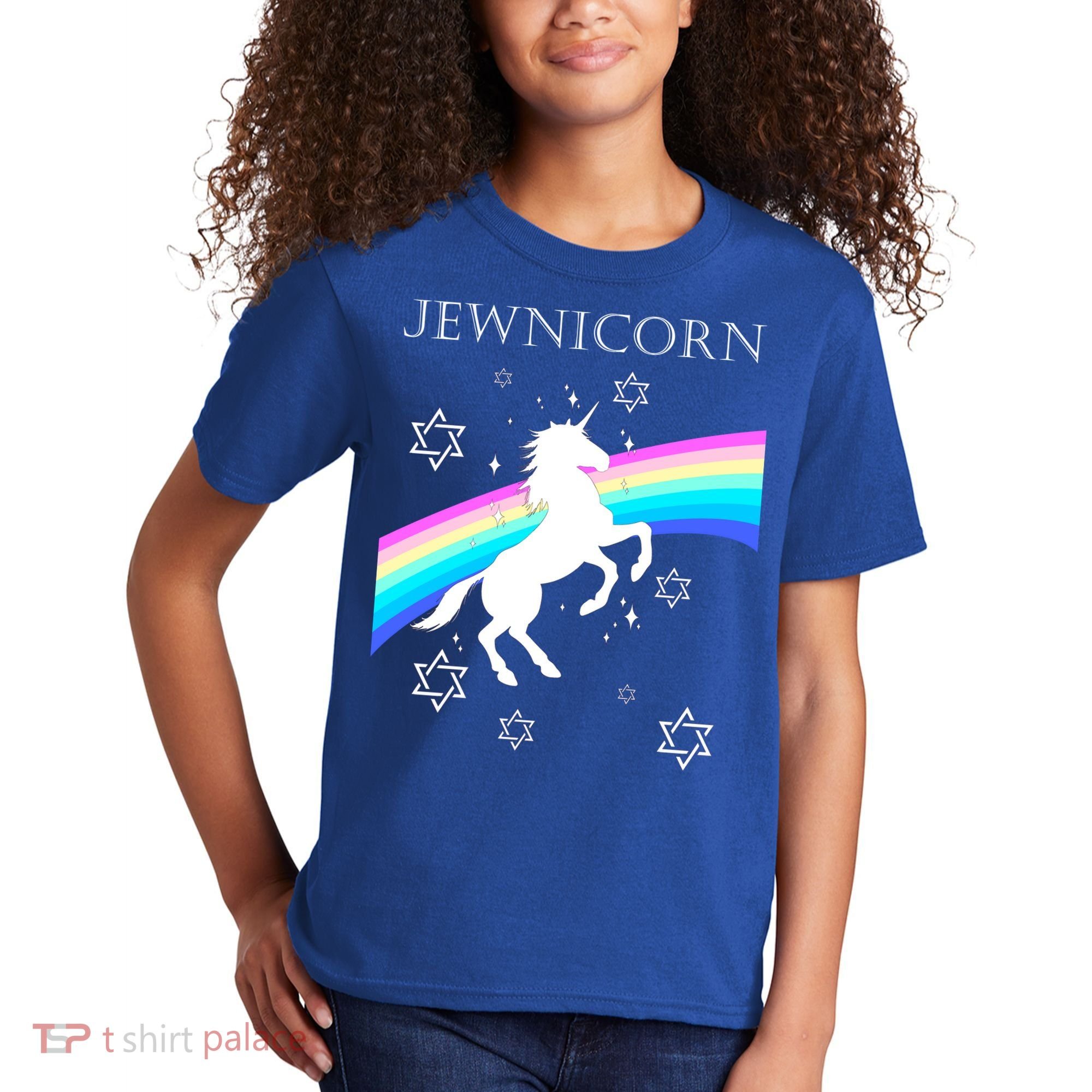 Jewnicorn Funny Hanukkah Unicorn Kids T-Shirt