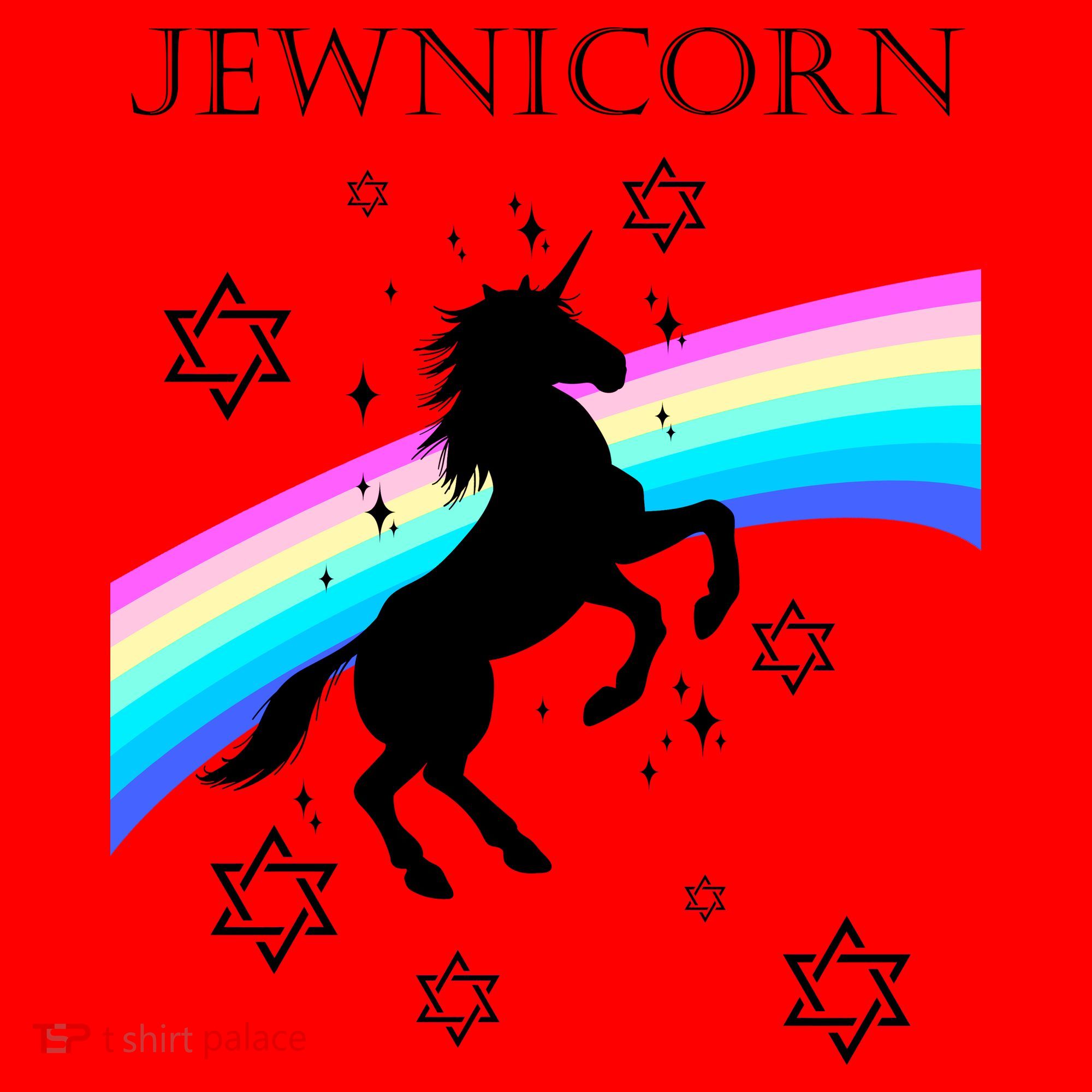 Jewnicorn Funny Hanukkah Unicorn Santa Hat