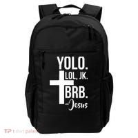 Jesus Easter Yolo Jk Brb Texting Backpack thumb 0
