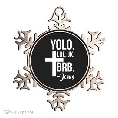 Jesus Easter Yolo Jk Brb Texting Ornament
