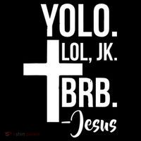 Jesus Easter Yolo Jk Brb Texting Women's T-Shirt thumb 6
