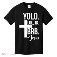 Jesus Easter Yolo Jk Brb Texting Kids T-Shirt thumb 0