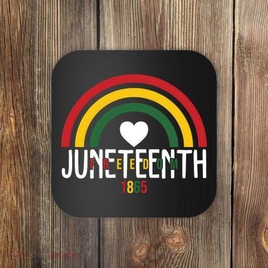 Juneteenth Freedom 1865 Rainbow Coaster
