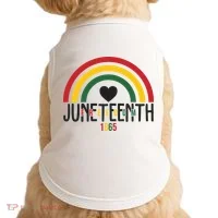 Juneteenth Freedom 1865 Rainbow Doggie Tank thumb 0