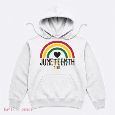 Juneteenth Freedom 1865 Rainbow Hoodie