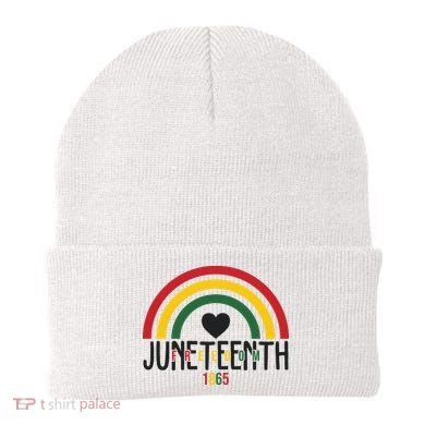Juneteenth Freedom 1865 Rainbow Beanie