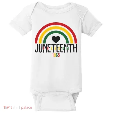 Juneteenth Freedom 1865 Rainbow Baby Bodysuit