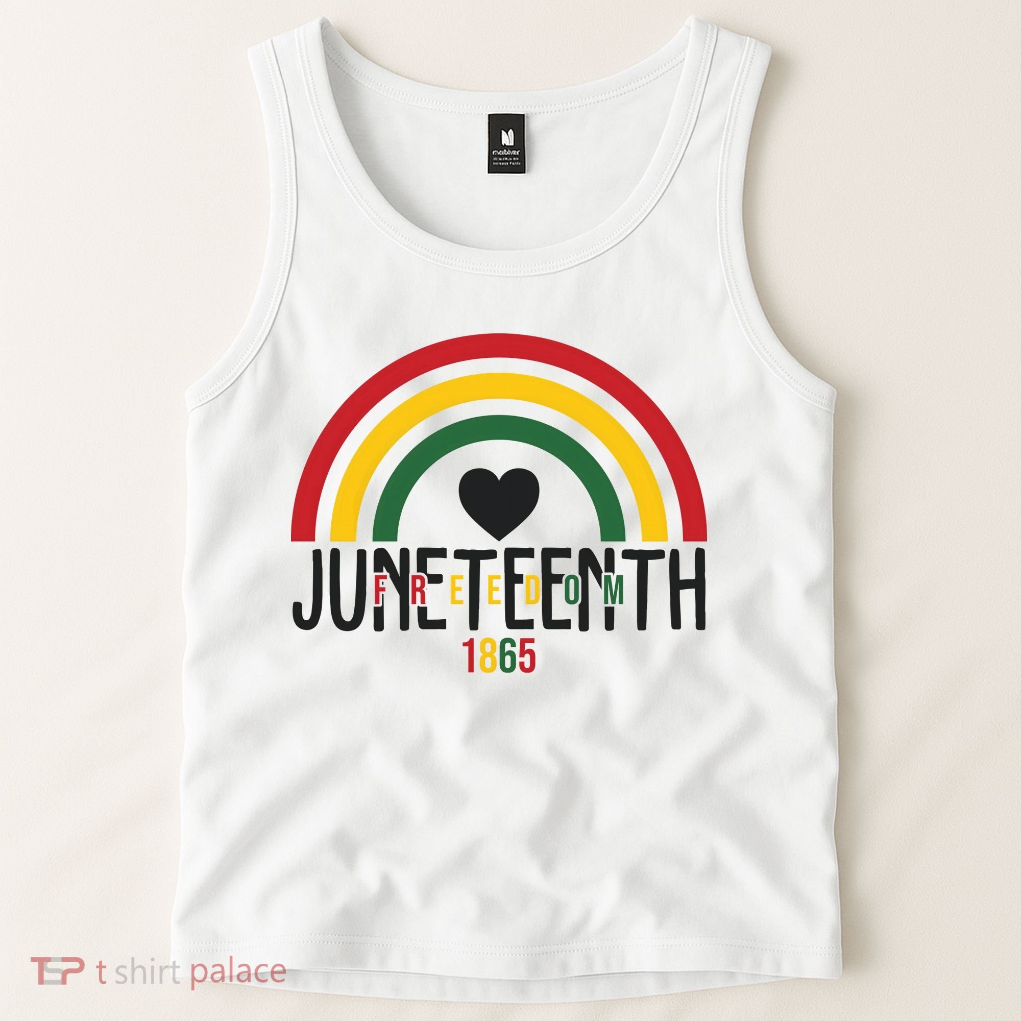 Juneteenth Freedom 1865 Rainbow Tank Top