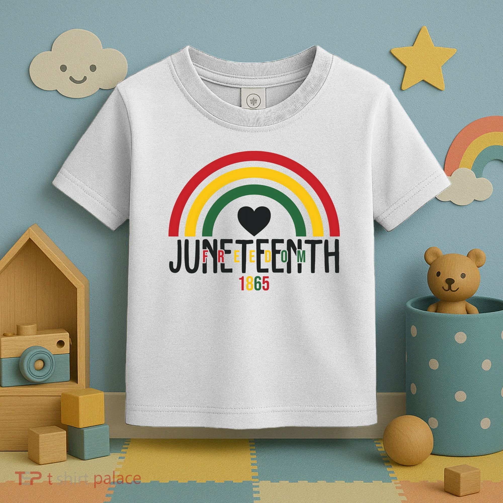 Juneteenth Freedom 1865 Rainbow Toddler T-Shirt