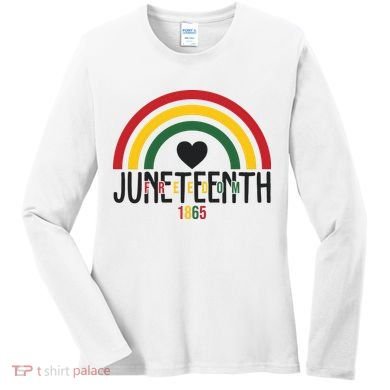 Juneteenth Freedom 1865 Rainbow Women's Long Sleeve Shirt