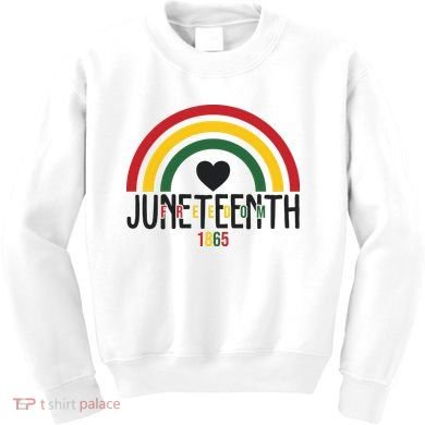 Juneteenth Freedom 1865 Rainbow Kids Sweatshirt