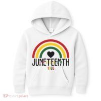 Juneteenth Freedom 1865 Rainbow Kids Hoodie thumb 0