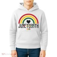 Juneteenth Freedom 1865 Rainbow Kids Hoodie thumb 4