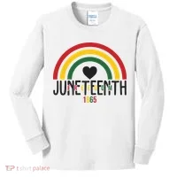 Juneteenth Freedom 1865 Rainbow Kids Long Sleeve Shirt thumb 0