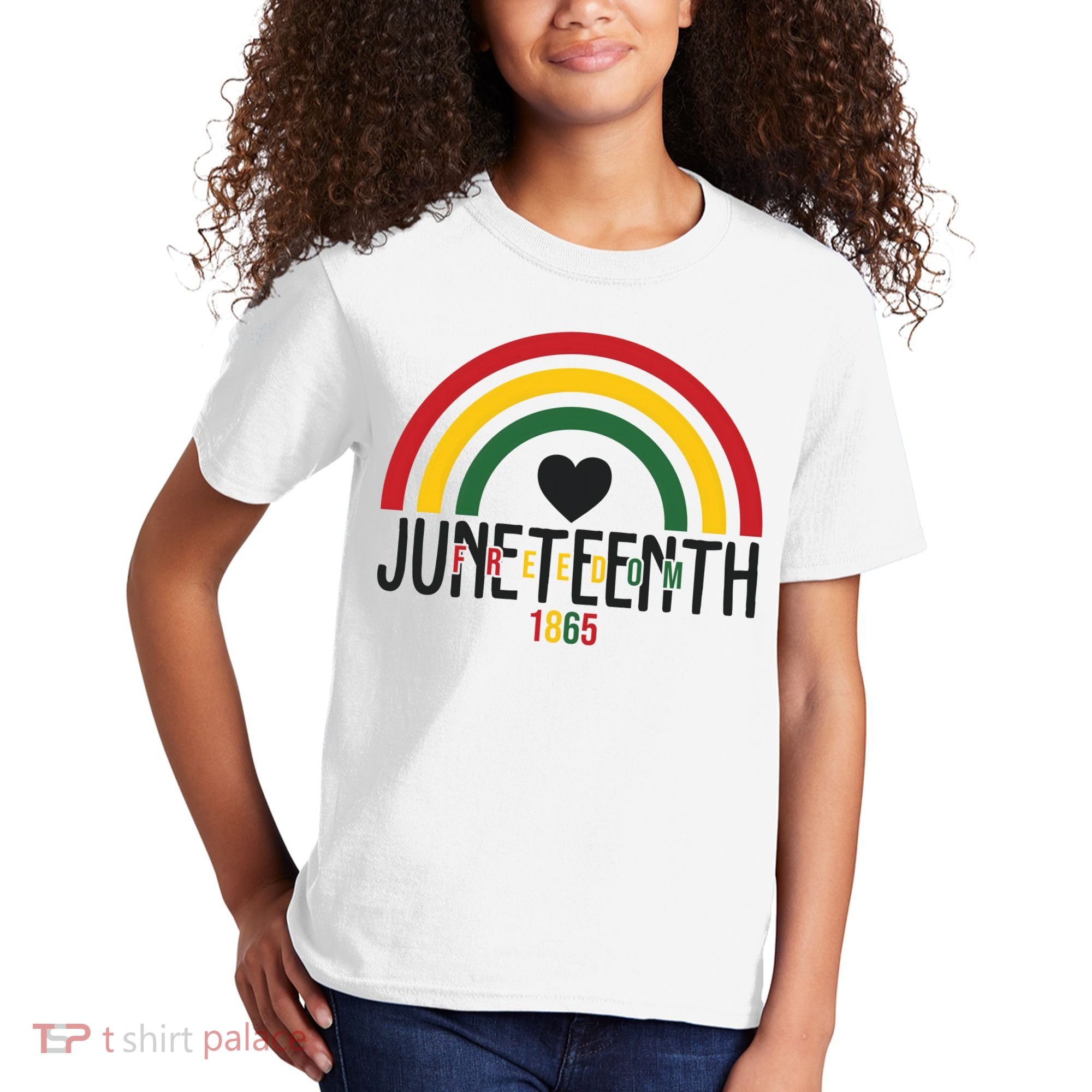 Juneteenth Freedom 1865 Rainbow Kids T-Shirt