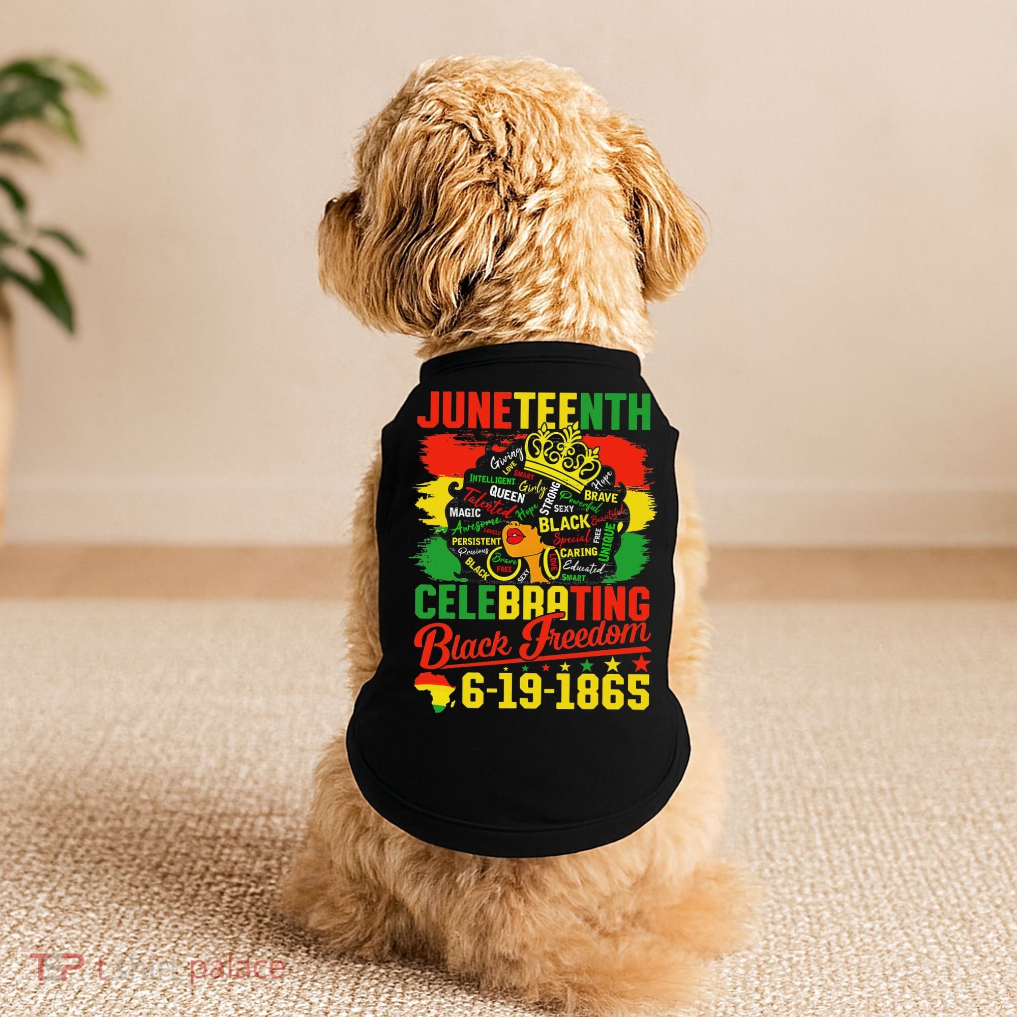 Junenth Freedom 1865 Celebrating Emancipation Black Women Doggie Tank