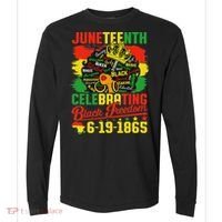Junenth Freedom 1865 Celebrating Emancipation Black Women Comfort Colors Heavyweight Long Sleeve T-Shirt thumb 0