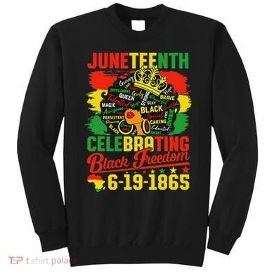 Junenth Freedom 1865 Celebrating Emancipation Black Women Sweatshirt