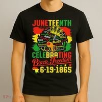 Junenth Freedom 1865 Celebrating Emancipation Black Women T-Shirt thumb 3