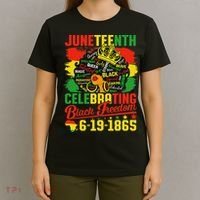 Junenth Freedom 1865 Celebrating Emancipation Black Women T-Shirt thumb 4