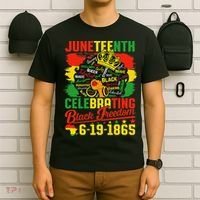 Junenth Freedom 1865 Celebrating Emancipation Black Women T-Shirt thumb 6