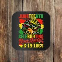 Junenth Freedom 1865 Celebrating Emancipation Black Women Coaster thumb 0
