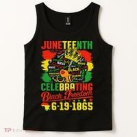 Junenth Freedom 1865 Celebrating Emancipation Black Women Tank Top thumb 2