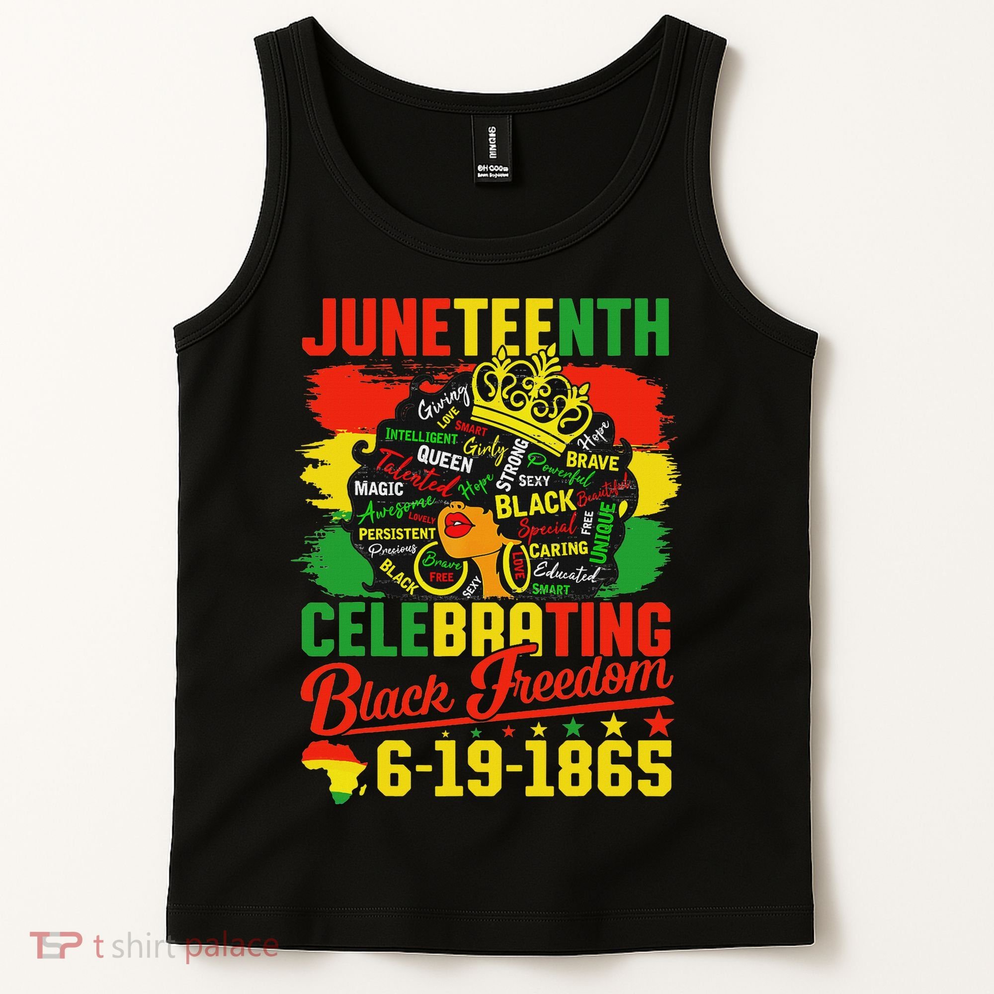 Junenth Freedom 1865 Celebrating Emancipation Black Women Tank Top