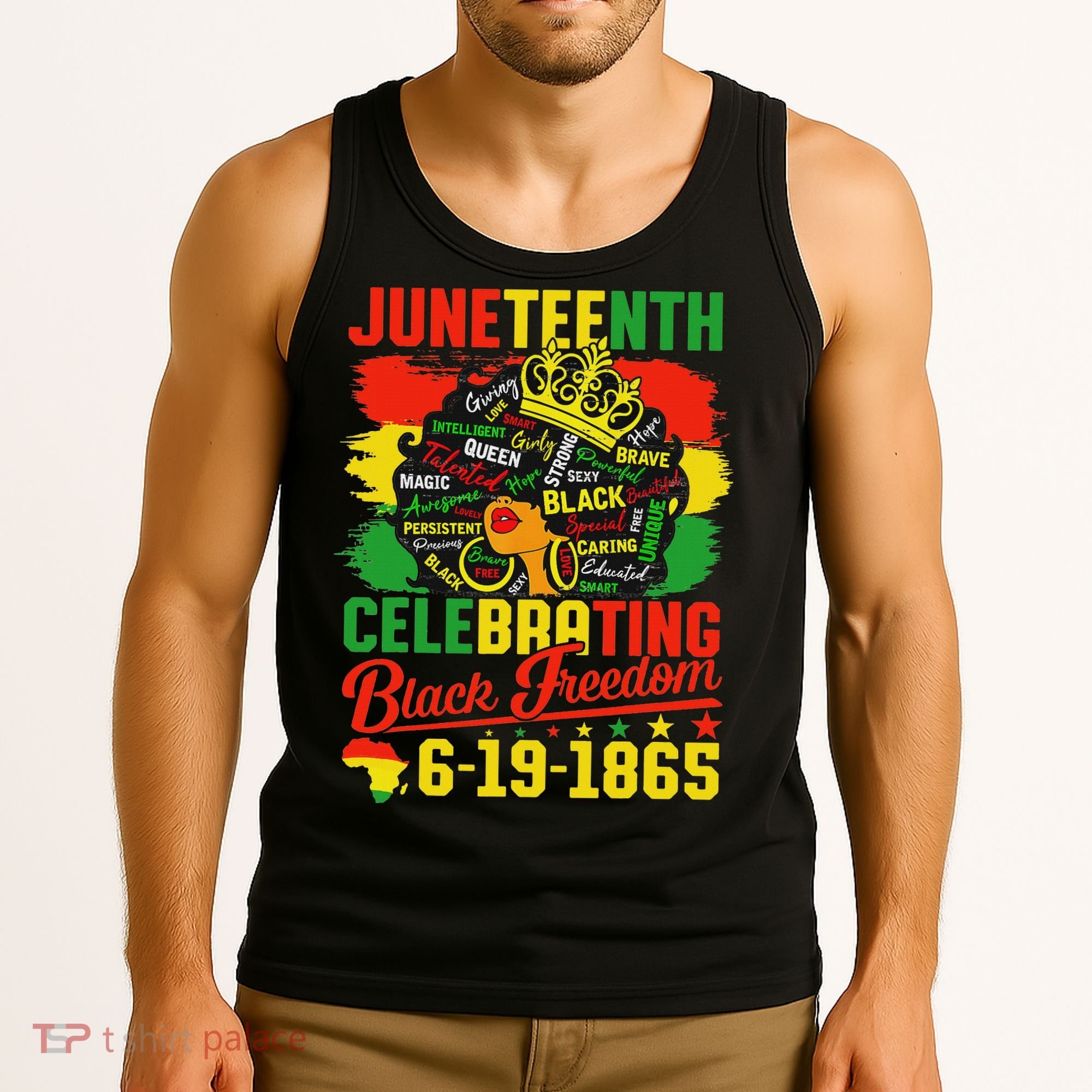 Junenth Freedom 1865 Celebrating Emancipation Black Women Tank Top